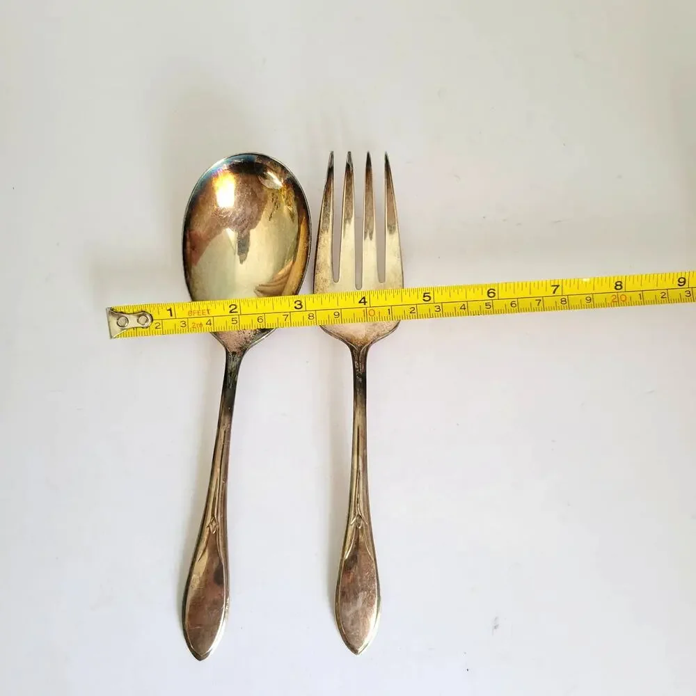 WM Rogers MFG Co Spoon Fork Original Rogers Silver Plate Cottagecore Art Nouveau